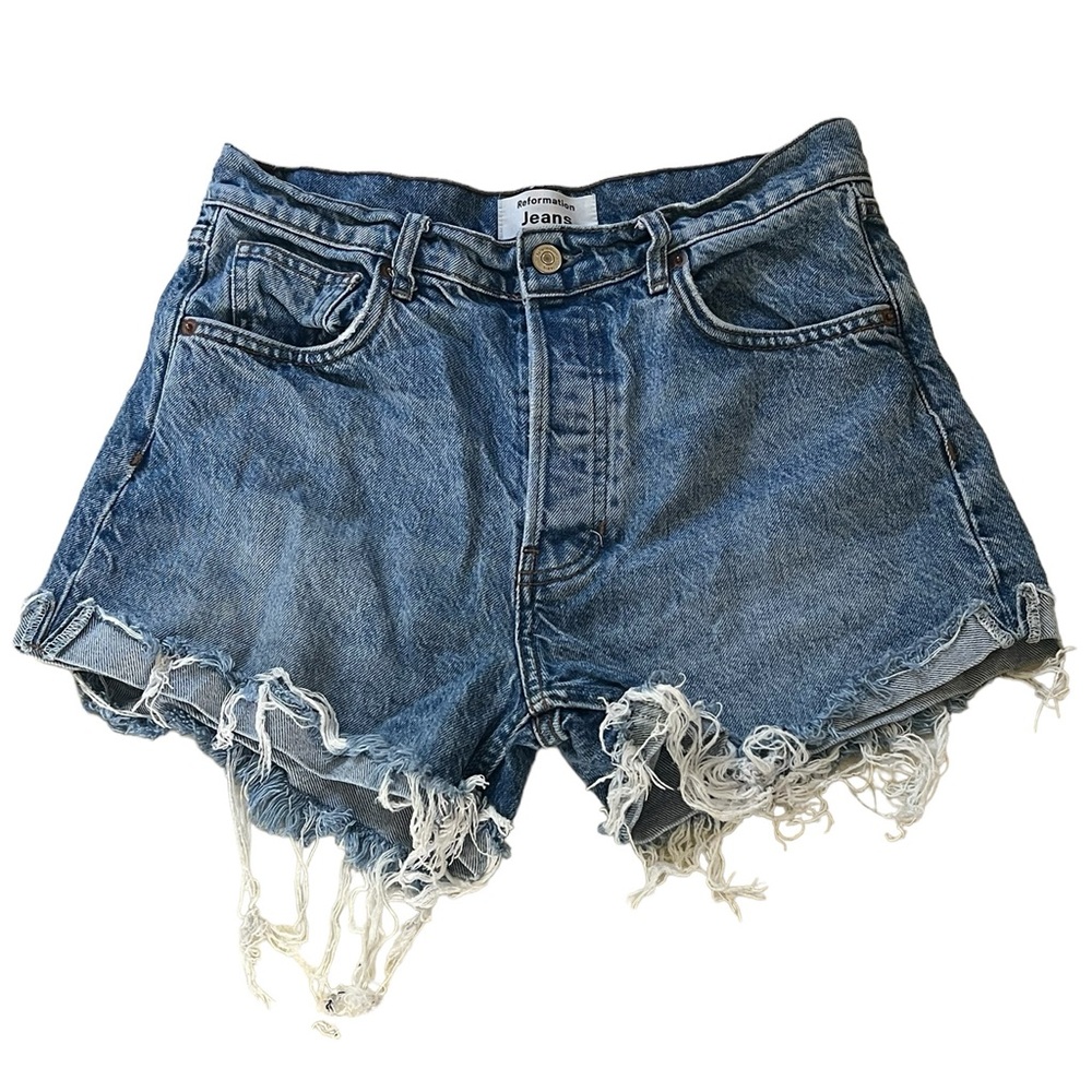 Reformation | High rise cut off jean shorts size 28